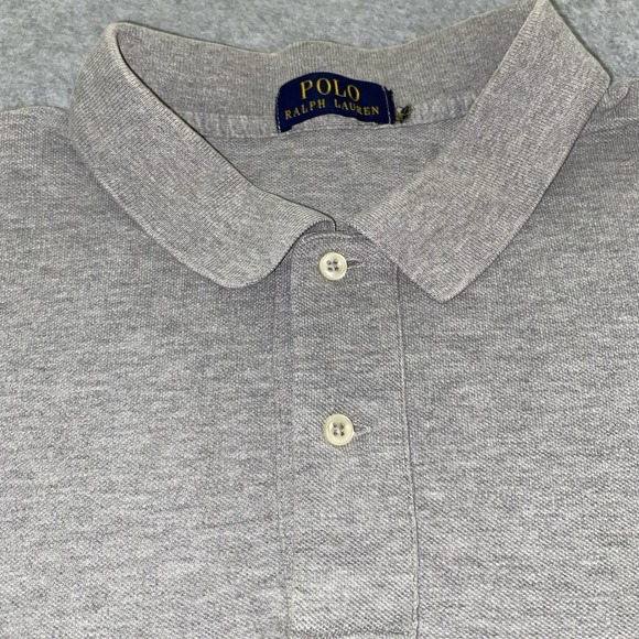 Polo Ralph Lauren Polo Shirt Mens 2XL Tall Gray Short Sleeve Classic Fit Cotton - Picture 9 of 15